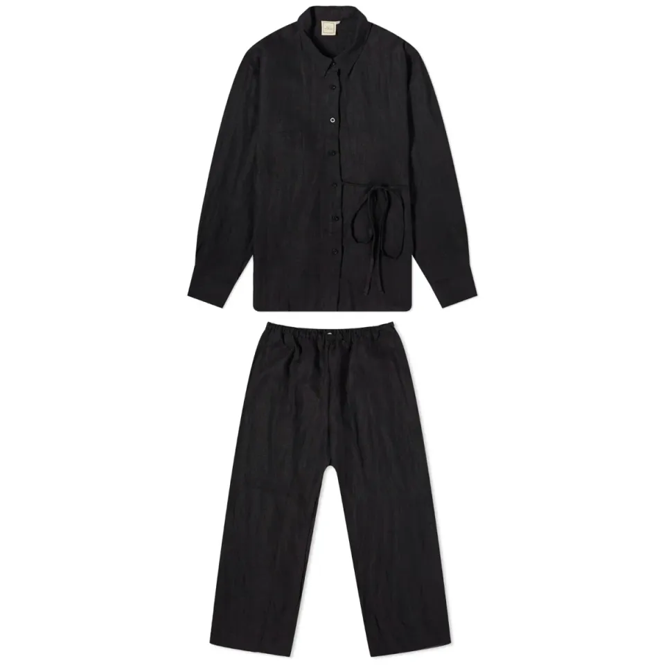Off Centre Tie Linen Set
