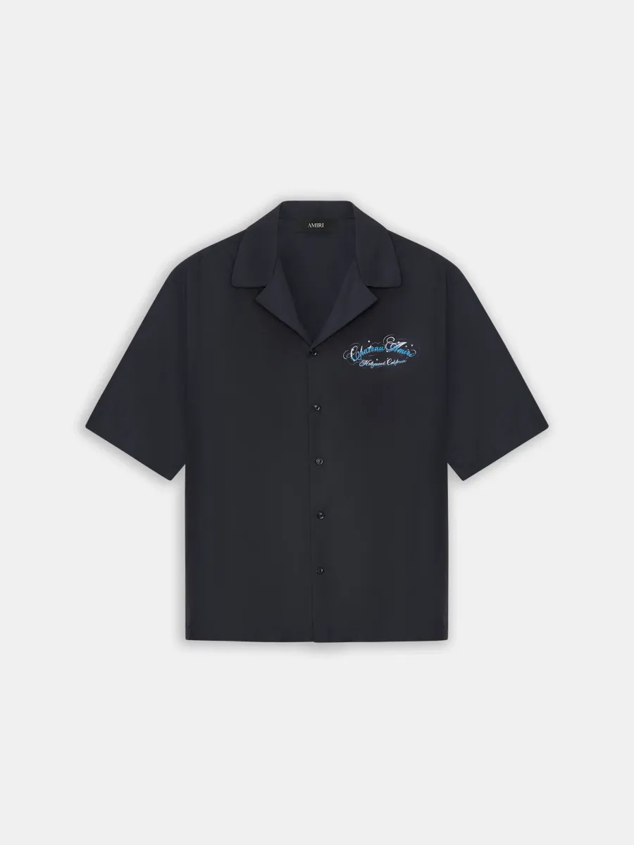 CHATEAU SCRIPT CAMP SHIRT - Black