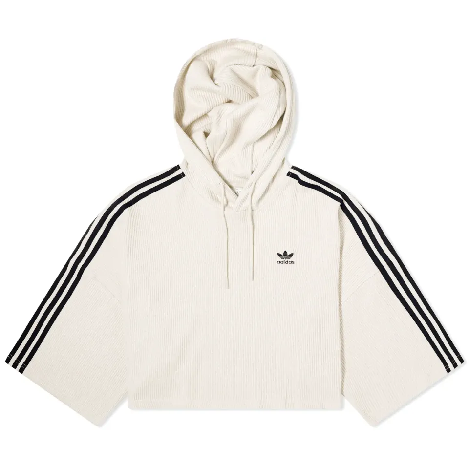 3-Stripe Cropped Hoodie