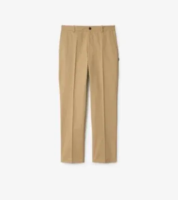 Cotton Chinos in Flax beige