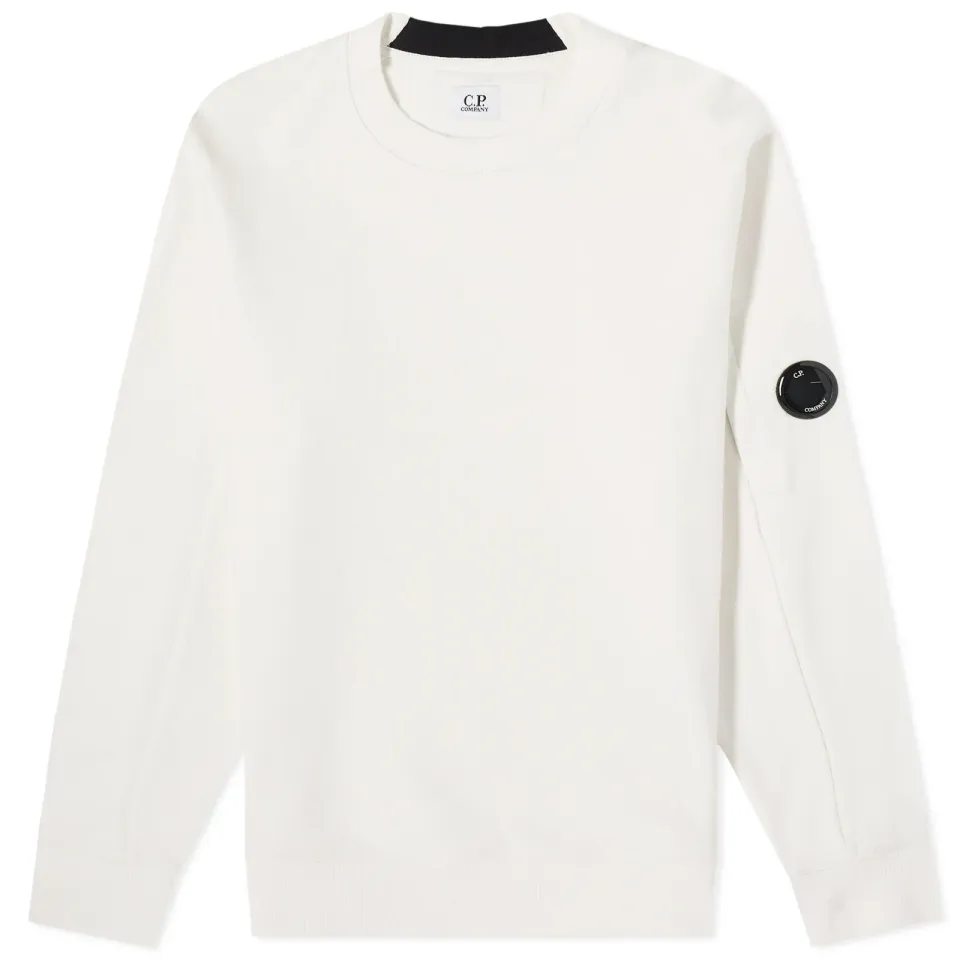 Diagonal Fleece Lens Crew Sweat