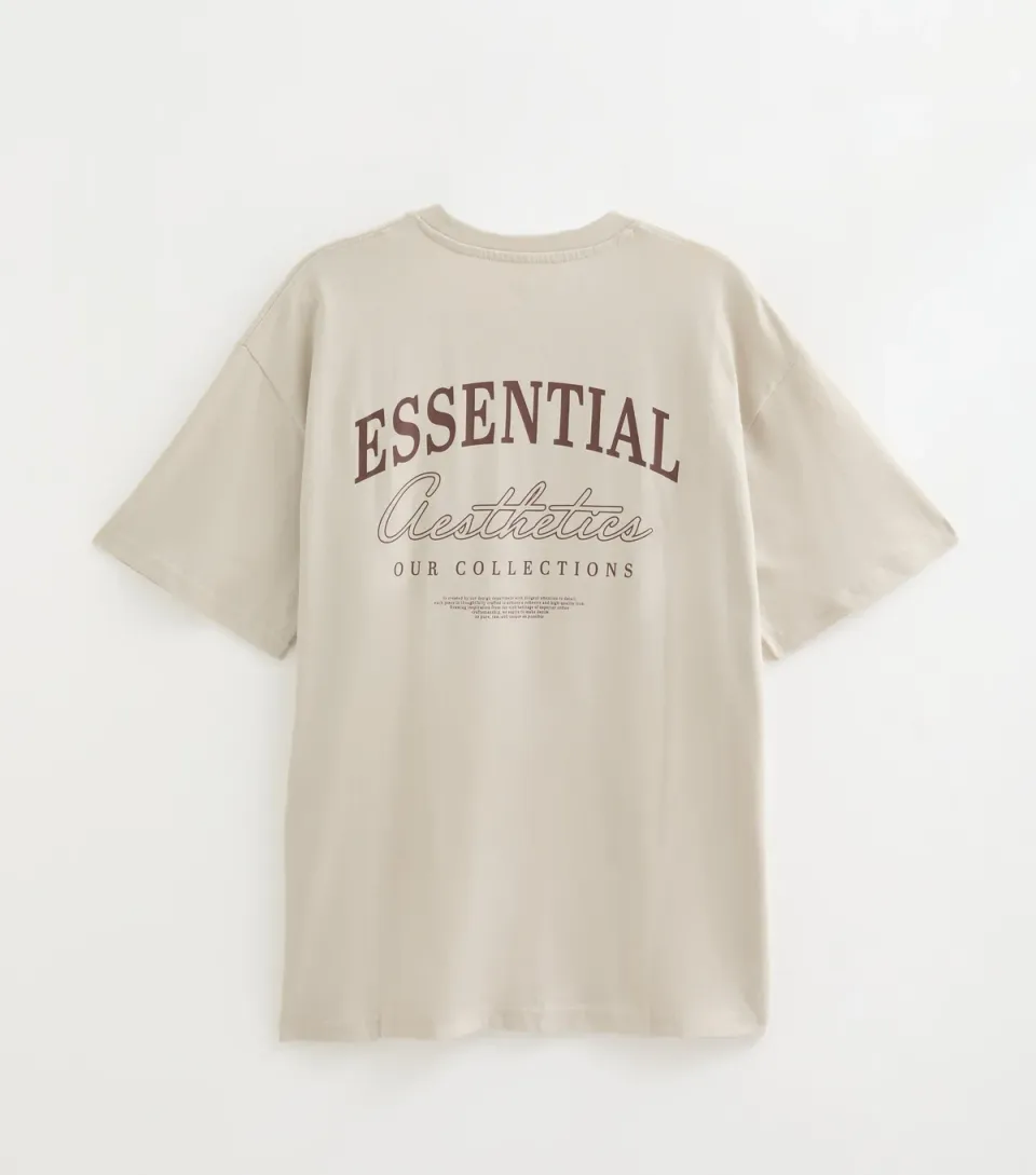 Men's Stone Organic Cotton Essential Aesthetics T-Shirt