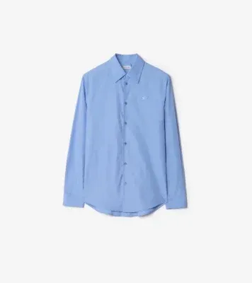 Classic Fit Cotton Poplin Shirt in Cornflower blue