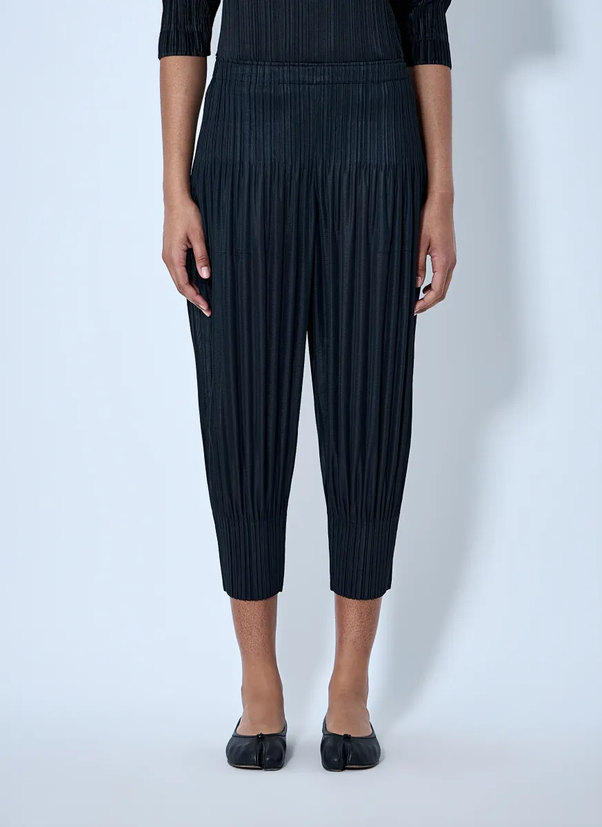 Pleated Cropped Trousers