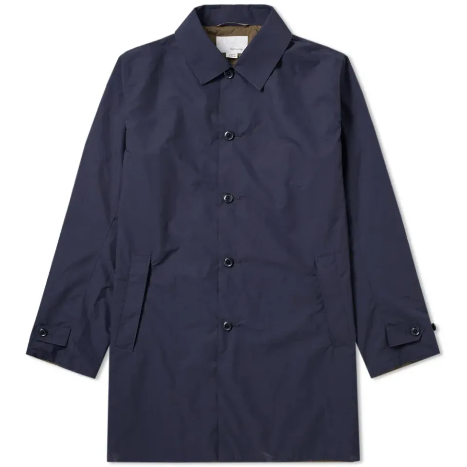 Micro Polyester Taffeta Soutien Collar Coat