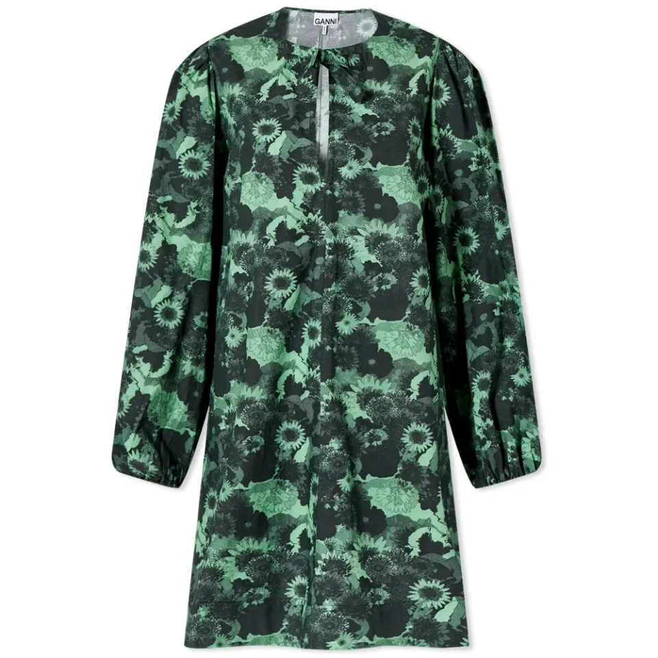 Printed Floral A-Shaped Mini Dress