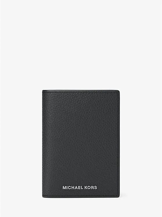 Hudson Pebbled Leather Folio Card Case