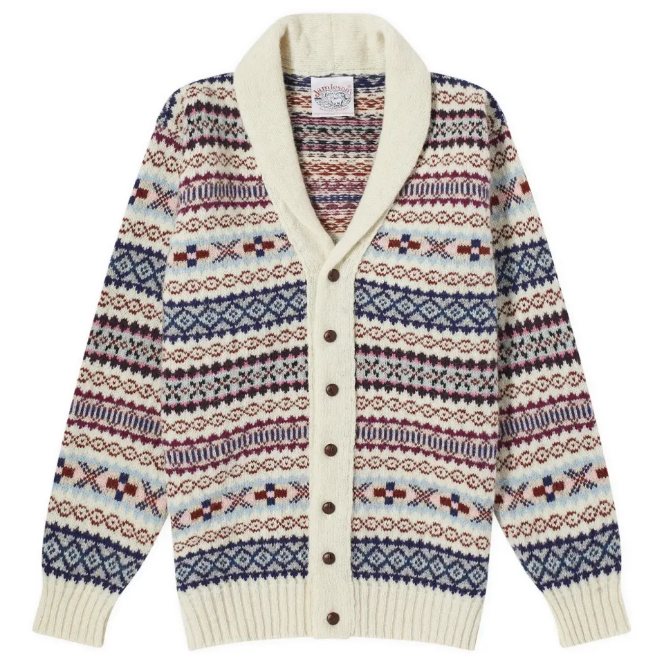 Jamieson's of Shetland Fair Isle Shawl Collar Cardigan