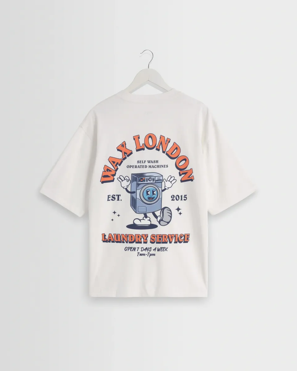 Milton - Off White Organic Cotton Laundry Graphic t-Shirt