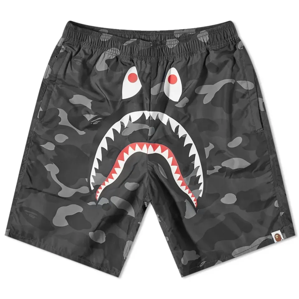 Color Camo Shark Beach Shorts