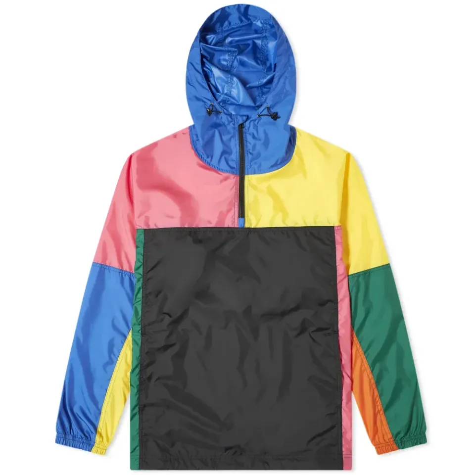 SOPHNET. Hooded Half Zip Anorak