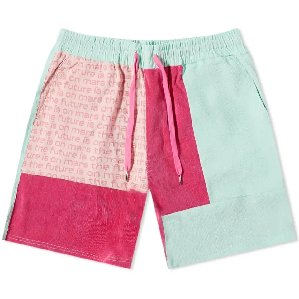 Alien Retrograde Corduroy Patchwork Sh