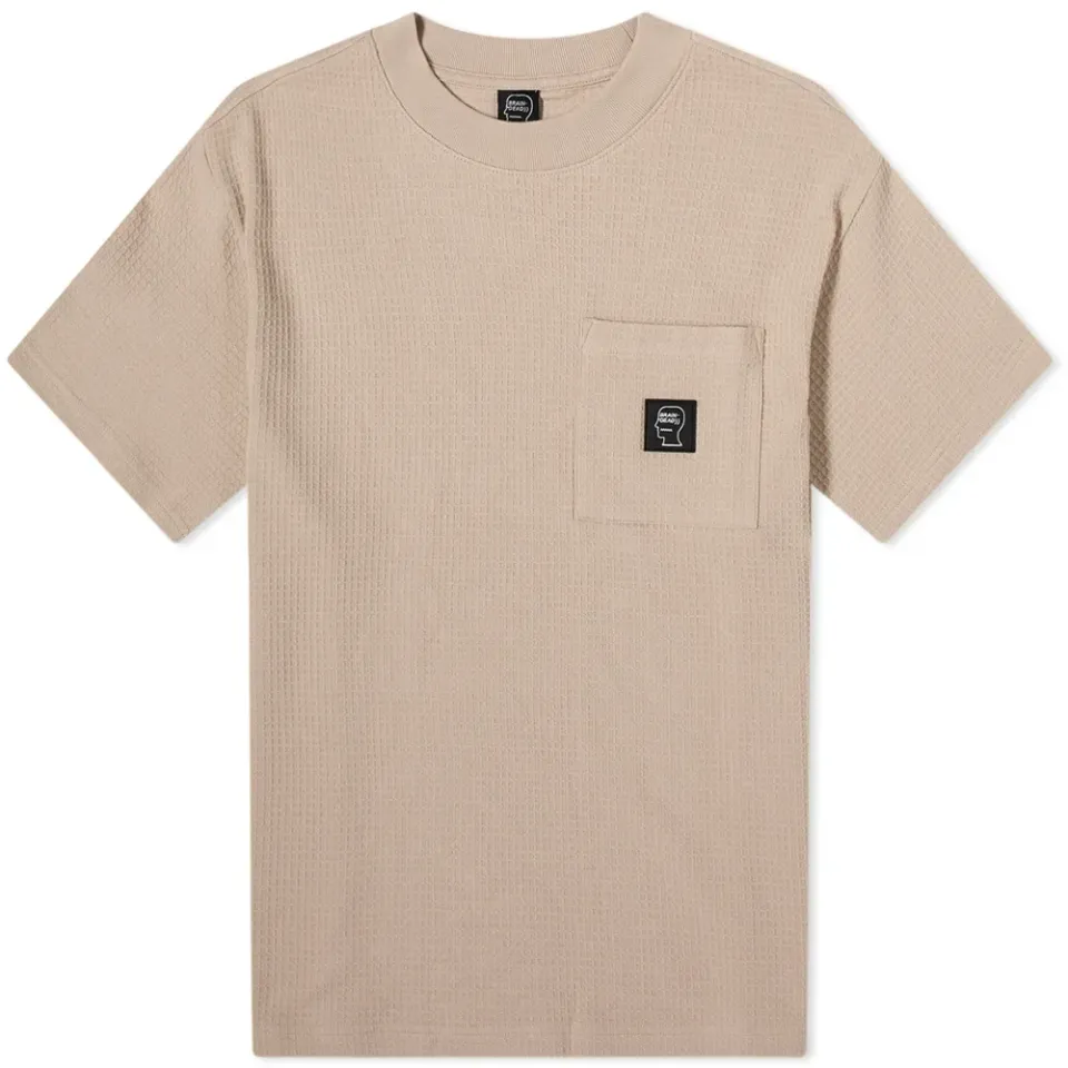 Waffle Knit Mockneck T-Shirt