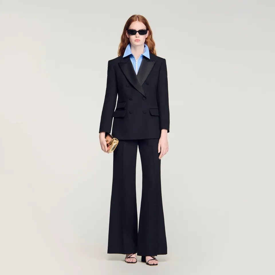 Tuxedo jacket with satin collar