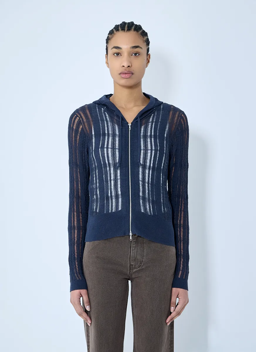 Compact Hooded Cardigan