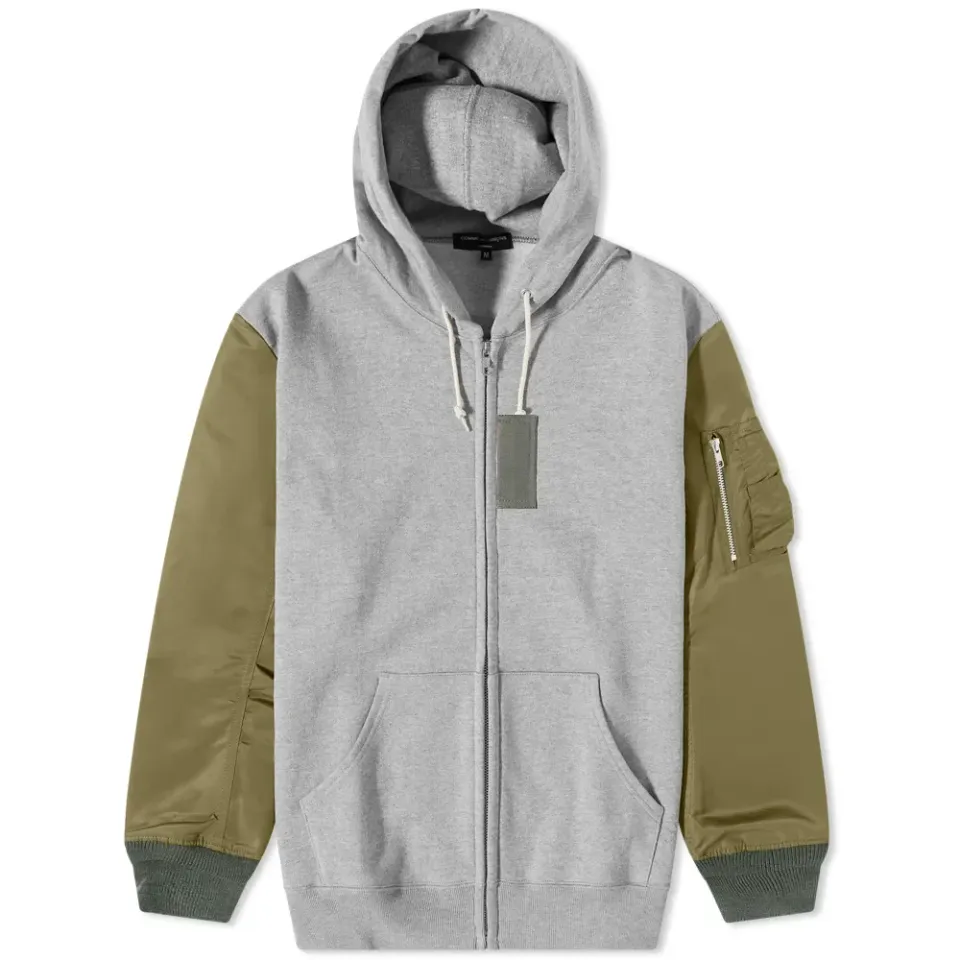MA-1 Sleeves Zip Hoody