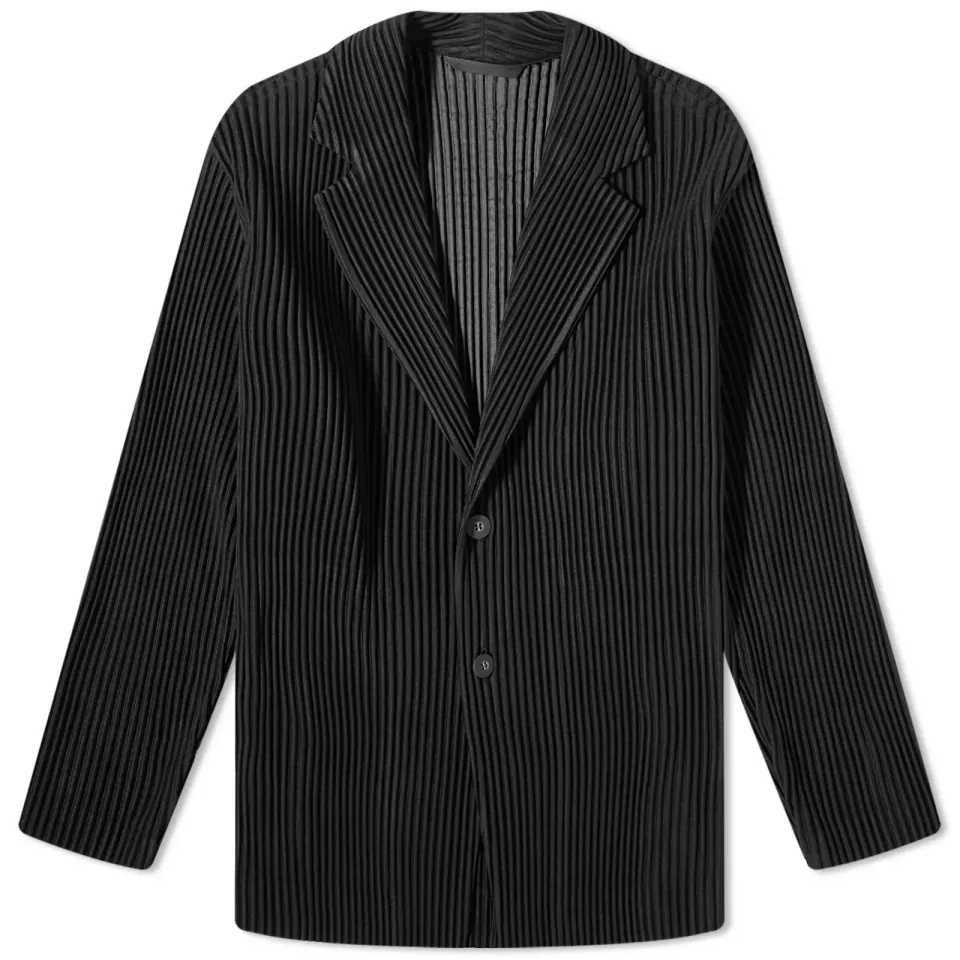 Pleated Single Breasted Jacket
