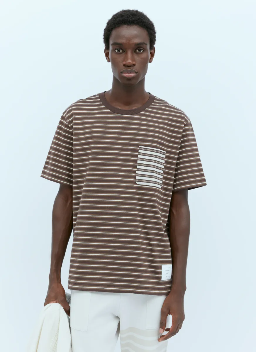Logo Patch Stripe T-Shirt