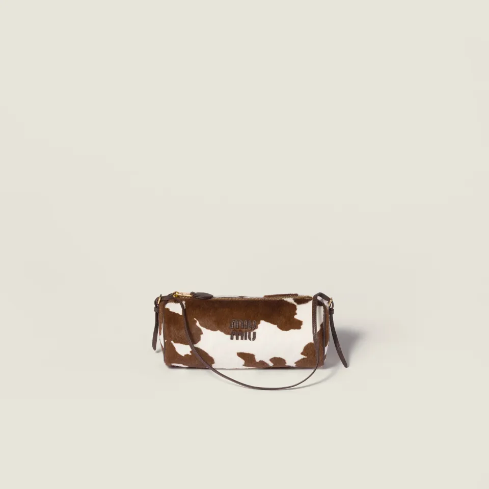 Printed leather pouch
