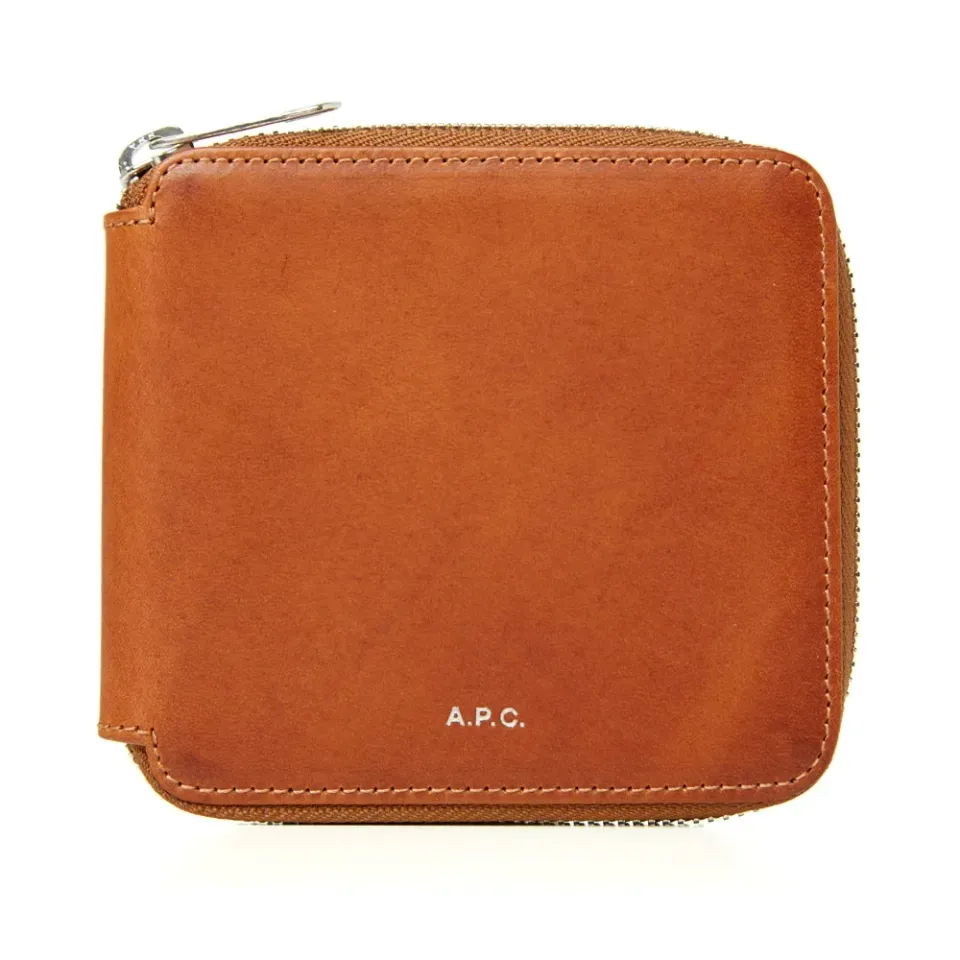 A.P.C. Leather Zip Round Wallet