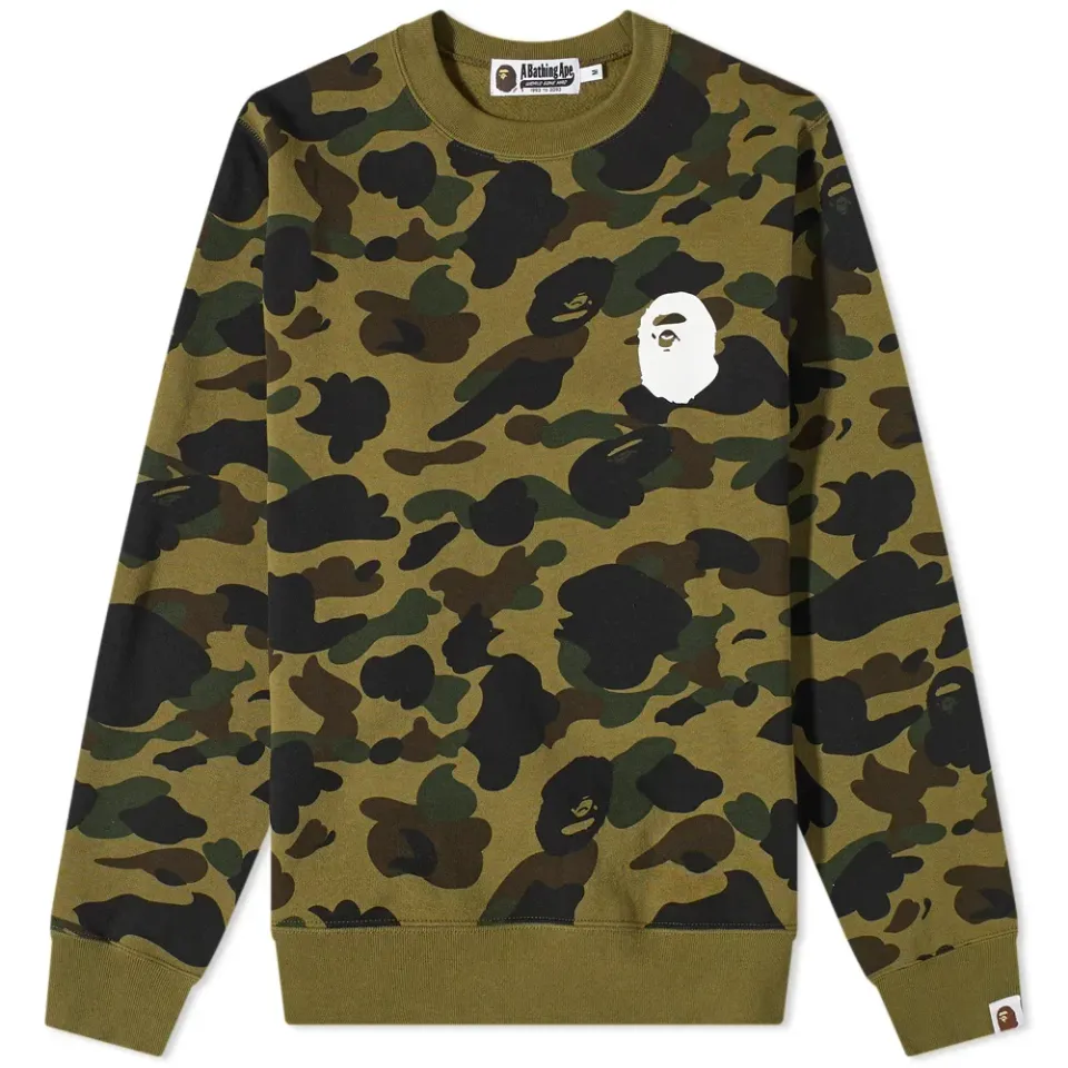 1st Camo Ape Head Crew Knit