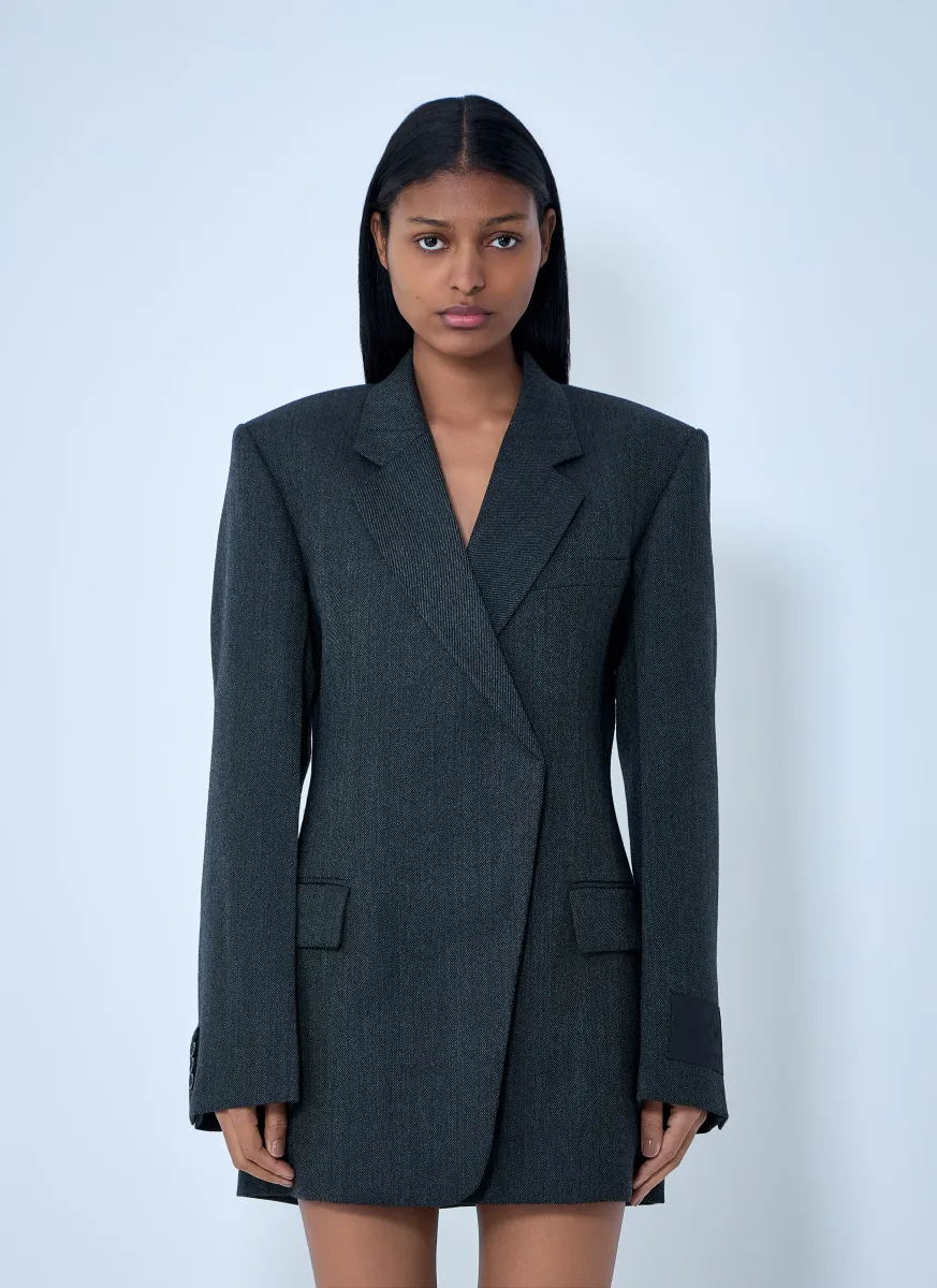 Tailored Wool Blazer Dress