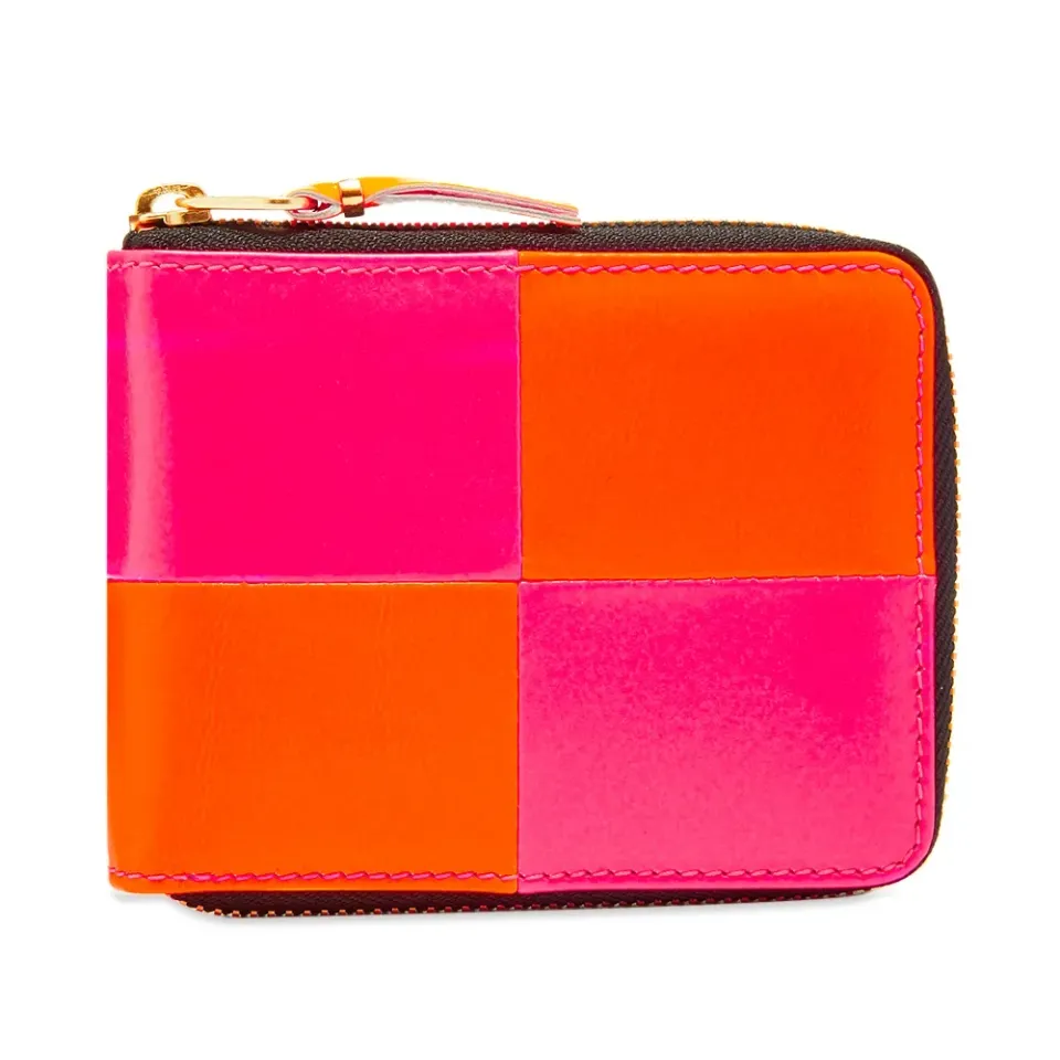 Comme des Garcons Sa7100Fs Fluo Squares Zip Wallet