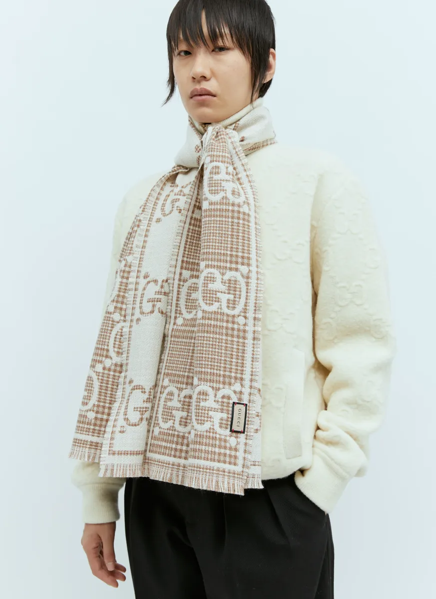 GG Wool Jacquard Scarf