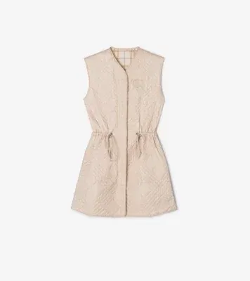 Quilted Nylon Walby Warmer in Stone beige