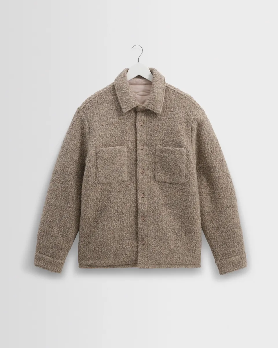 Mount - Natural Reversible Boucle Wool Overshirt