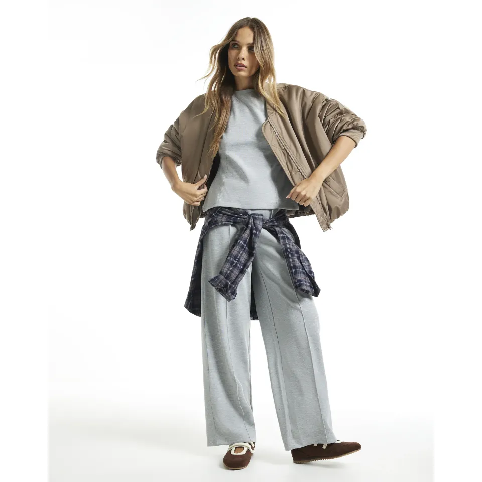 Interlock Wide Leg Trousers