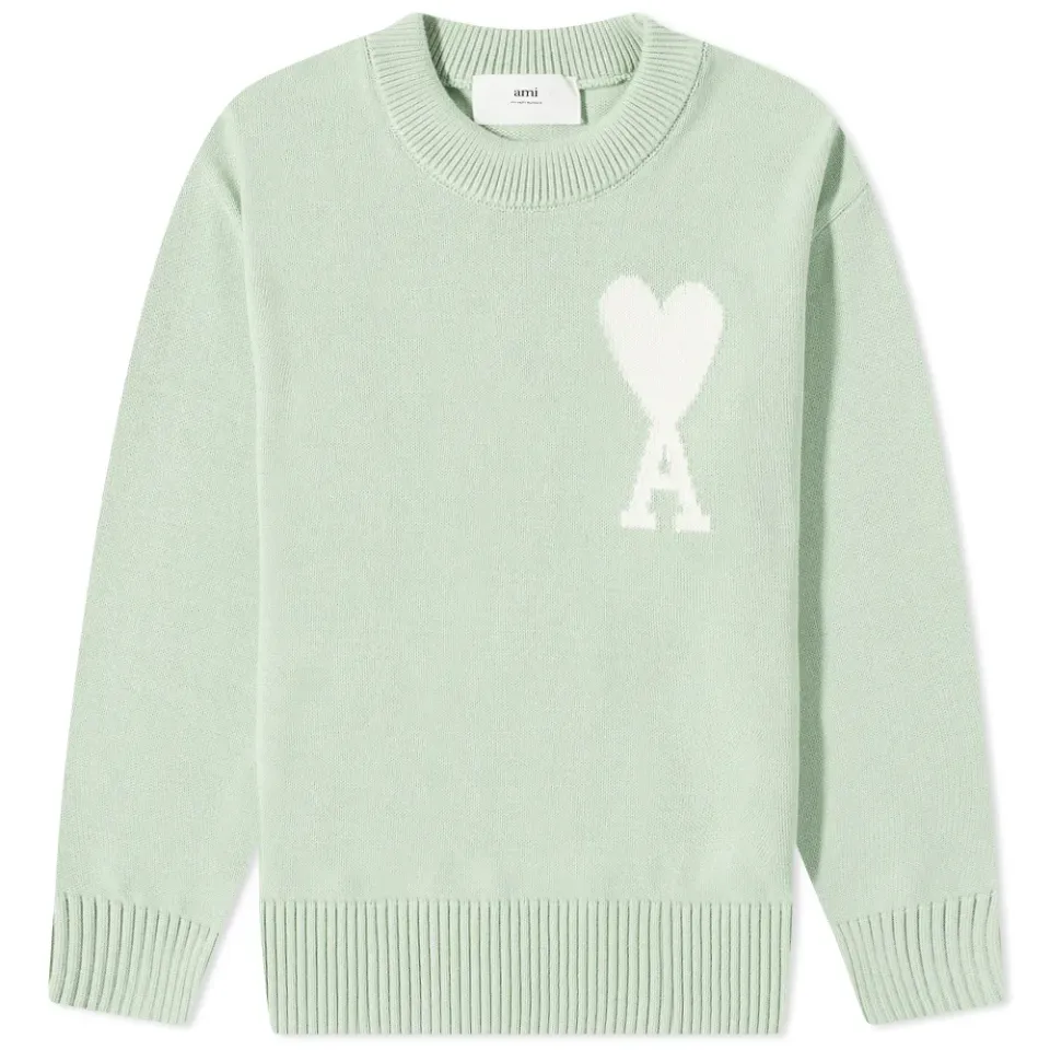 AMI Large A Heart Crew Knit