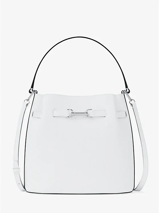Carson Medium Pebbled Leather Convertible Bucket Crossbody Bag