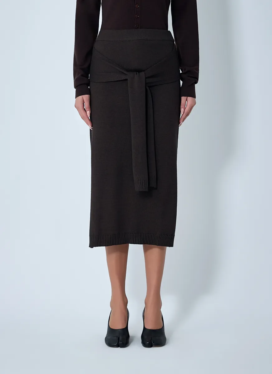 Trompe L’Oeil Midi Skirt