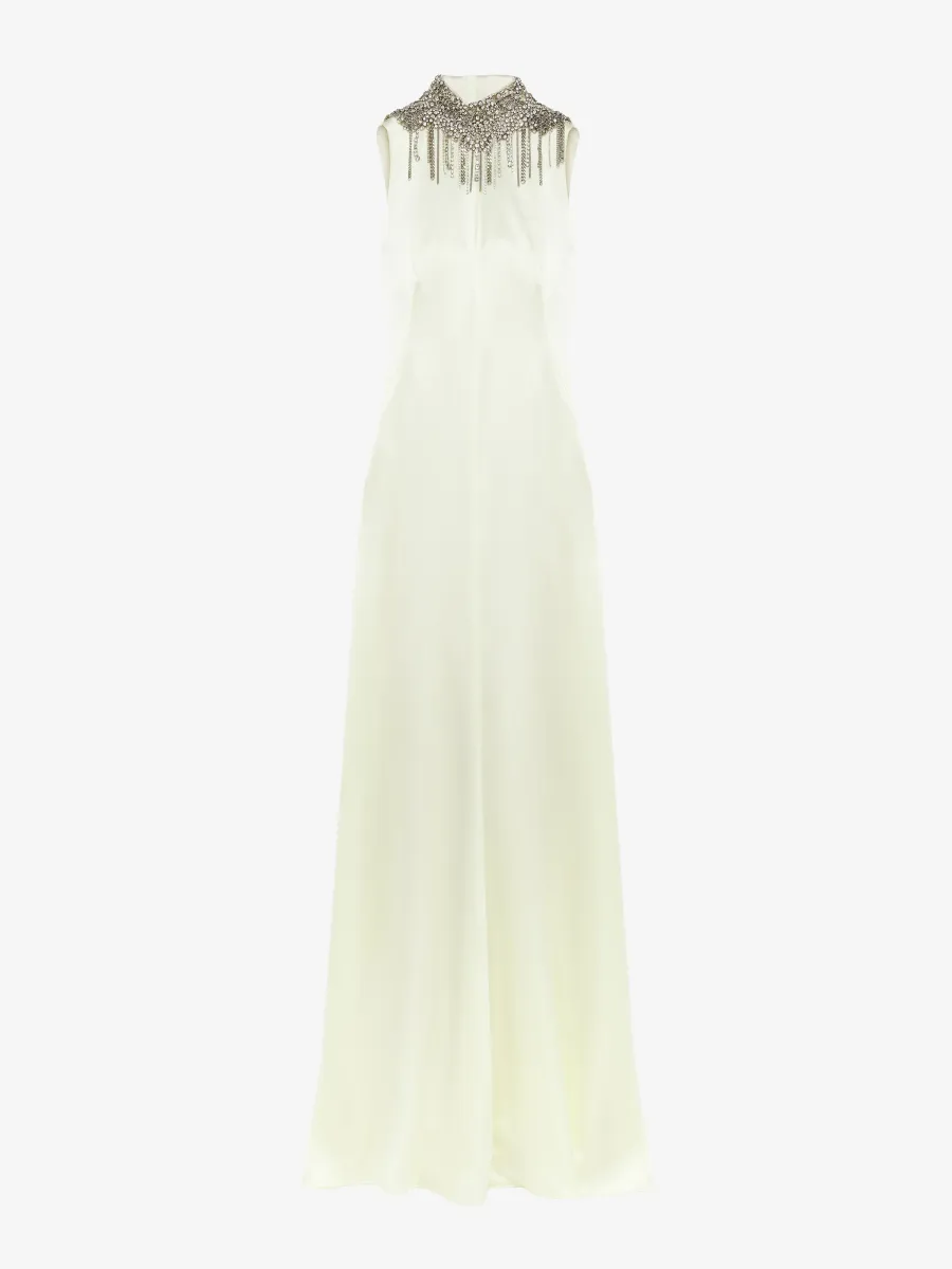 Chain Mail Embroidery Evening Dress