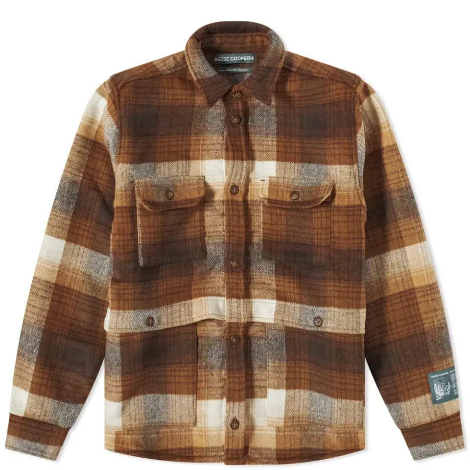 Brushed Wool Flannel Button Down Shirt