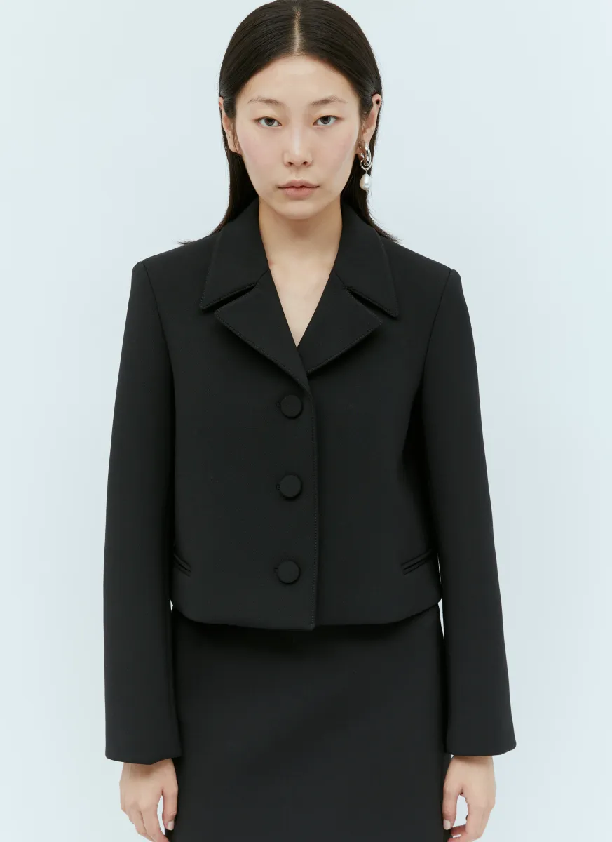 Neoprene Cropped Blazer