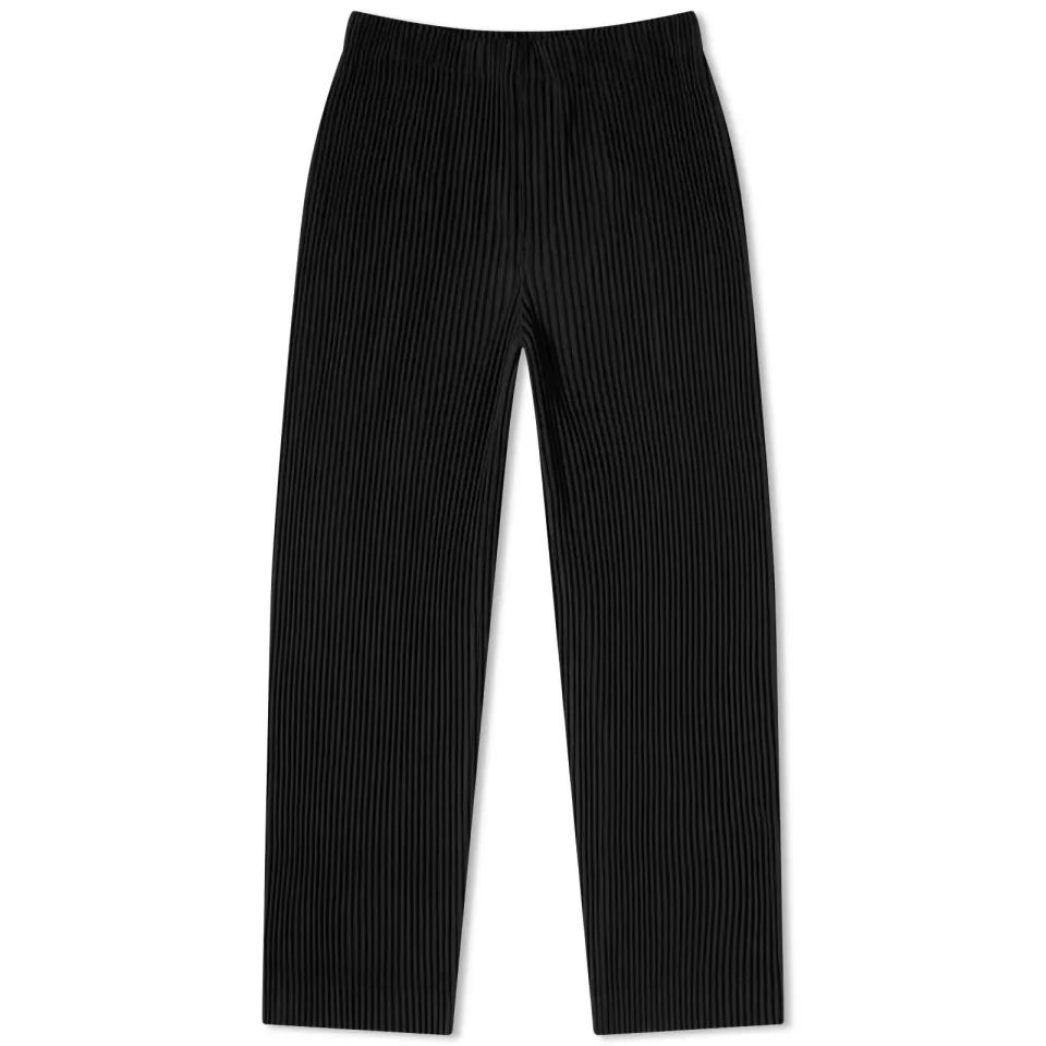 Pleated Straight Leg Pant