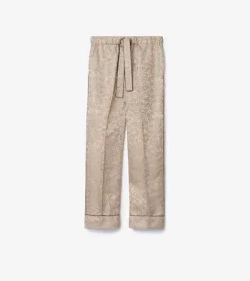 Sunflower Silk Pyjama Trousers in Taupe beige
