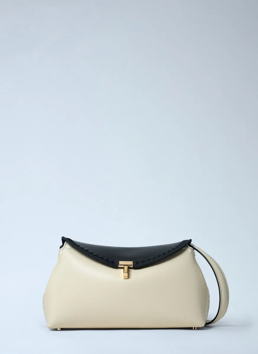 T-Lock Embroidered Leather Clutch Bag