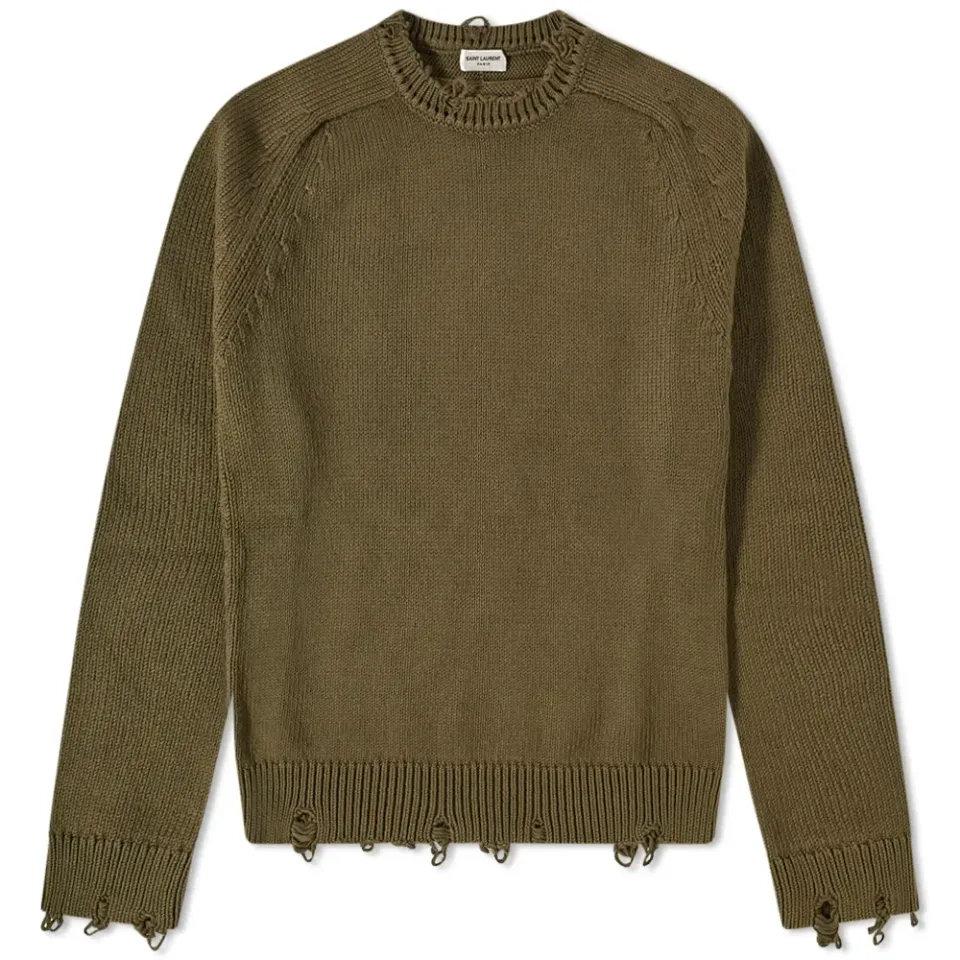 Distressed Crew Knit