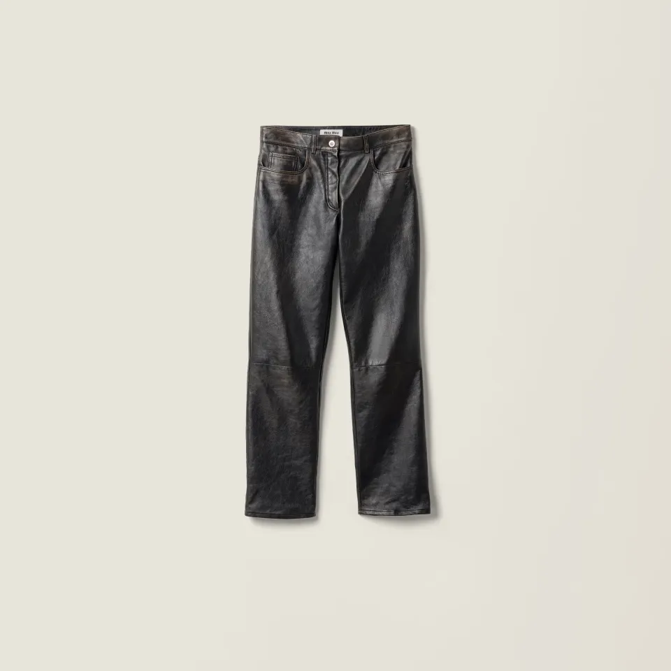 Nappa leather pants