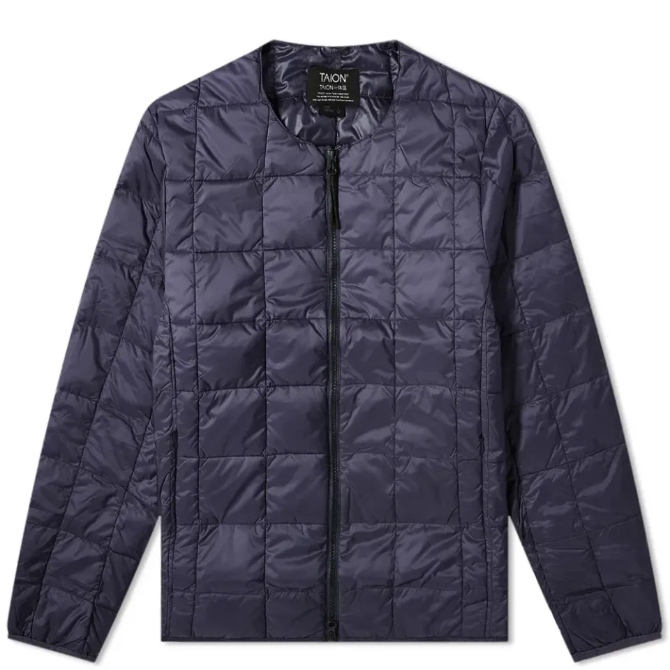 Crew Neck Zip Down Jacket