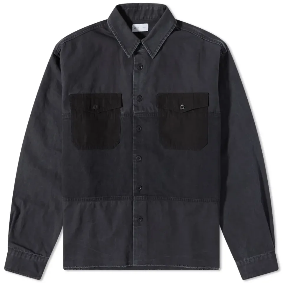 Paneled Military Shirt