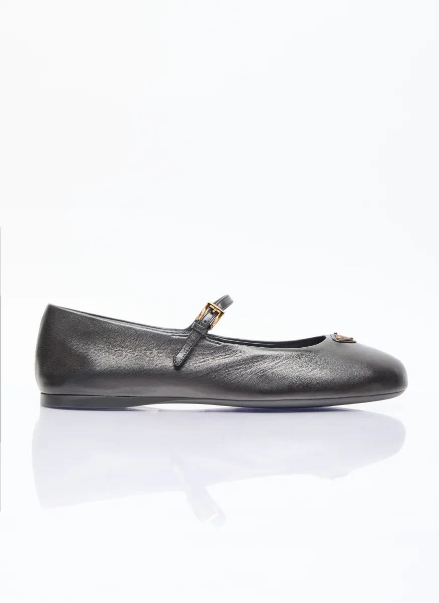 Nappa Leather Ballerina Flats