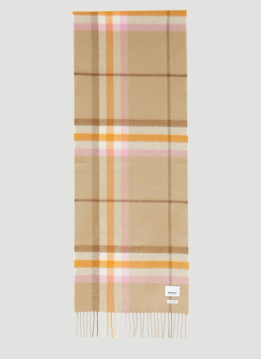Check Cashmere Scarf