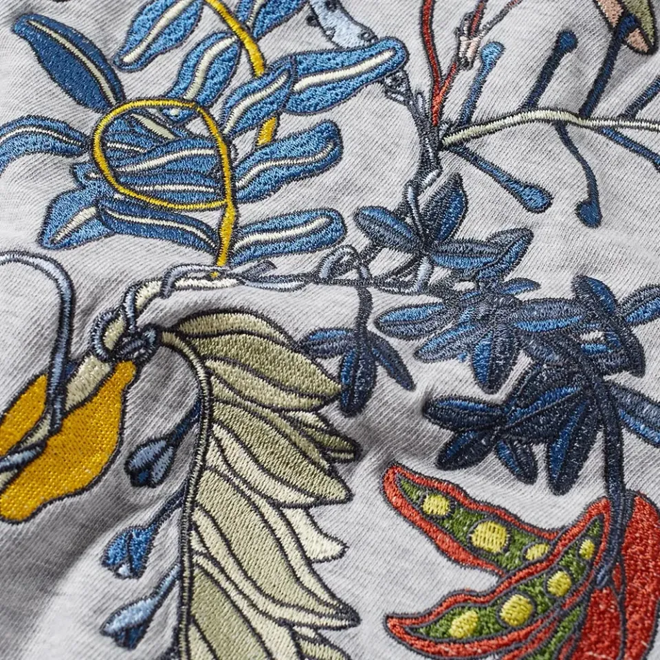 Embroidered Floral Crew Sweat