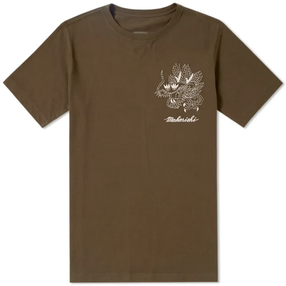 Stencil Dragon Crew Neck Tee