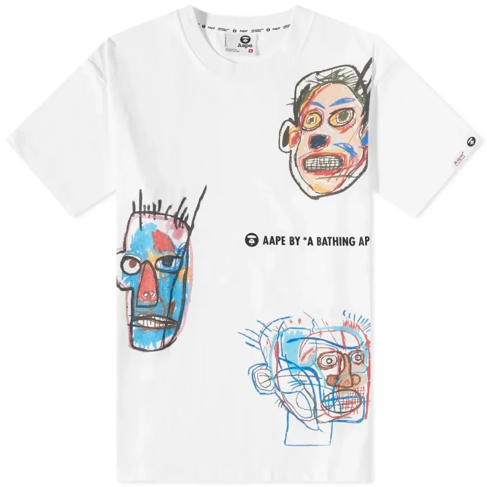 AAPE x Jean Michel Basquiat Face T-Shirt