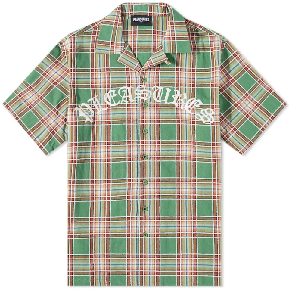 Logo Arousal Plaid Vacation Shirt